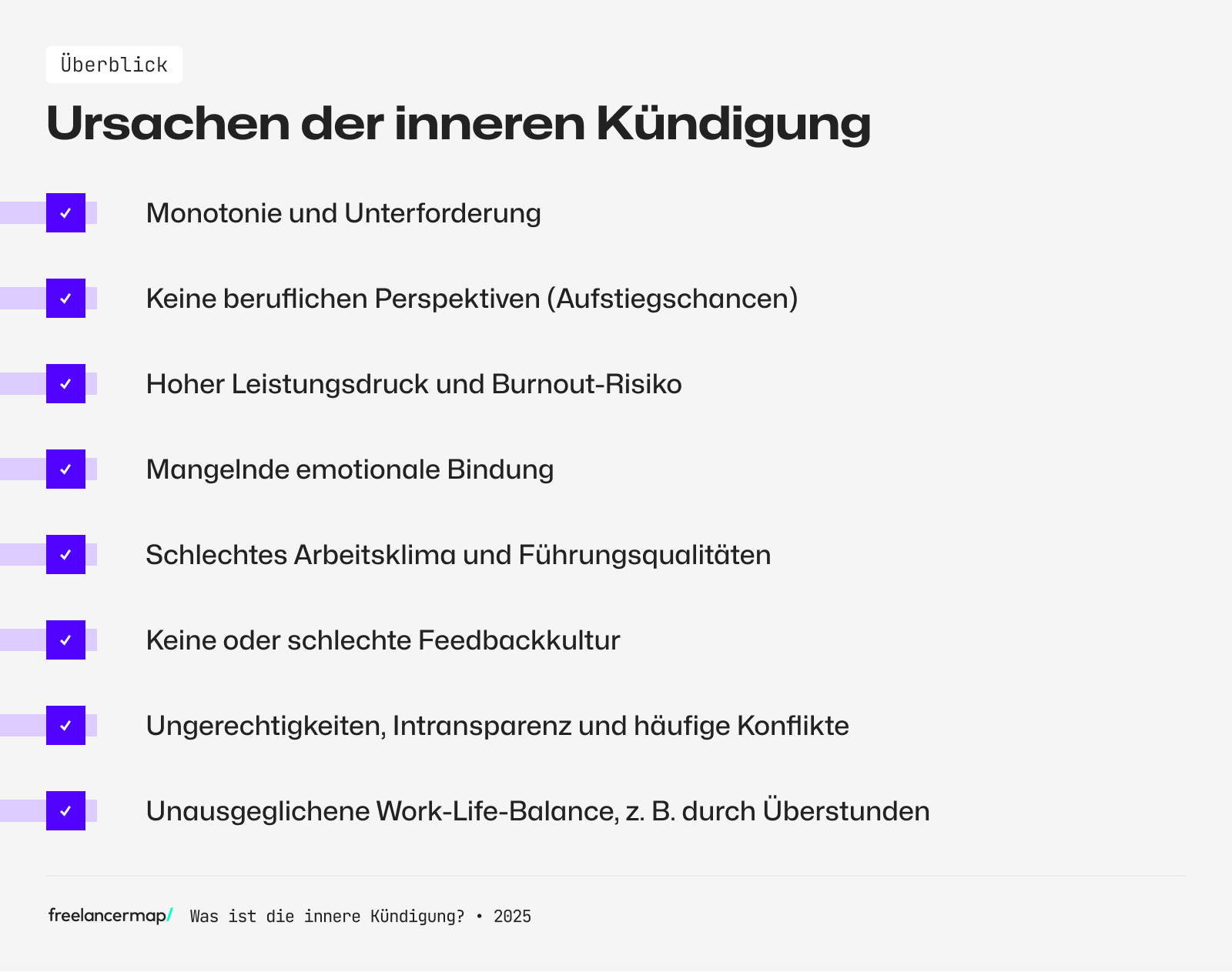 Ursachen der inneren Kündigung im Überblick