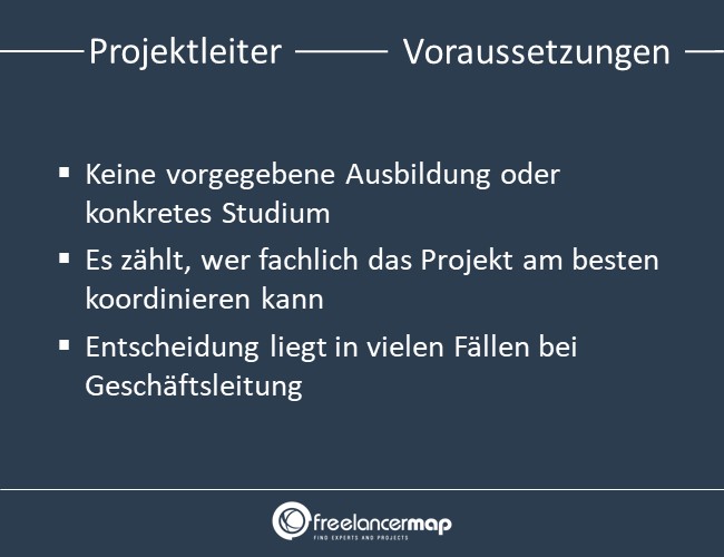 Voraussetzungen um Projektleiter zu werden.