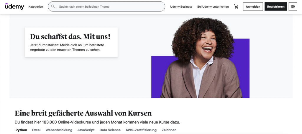 Udemy E-Learning Plattform
