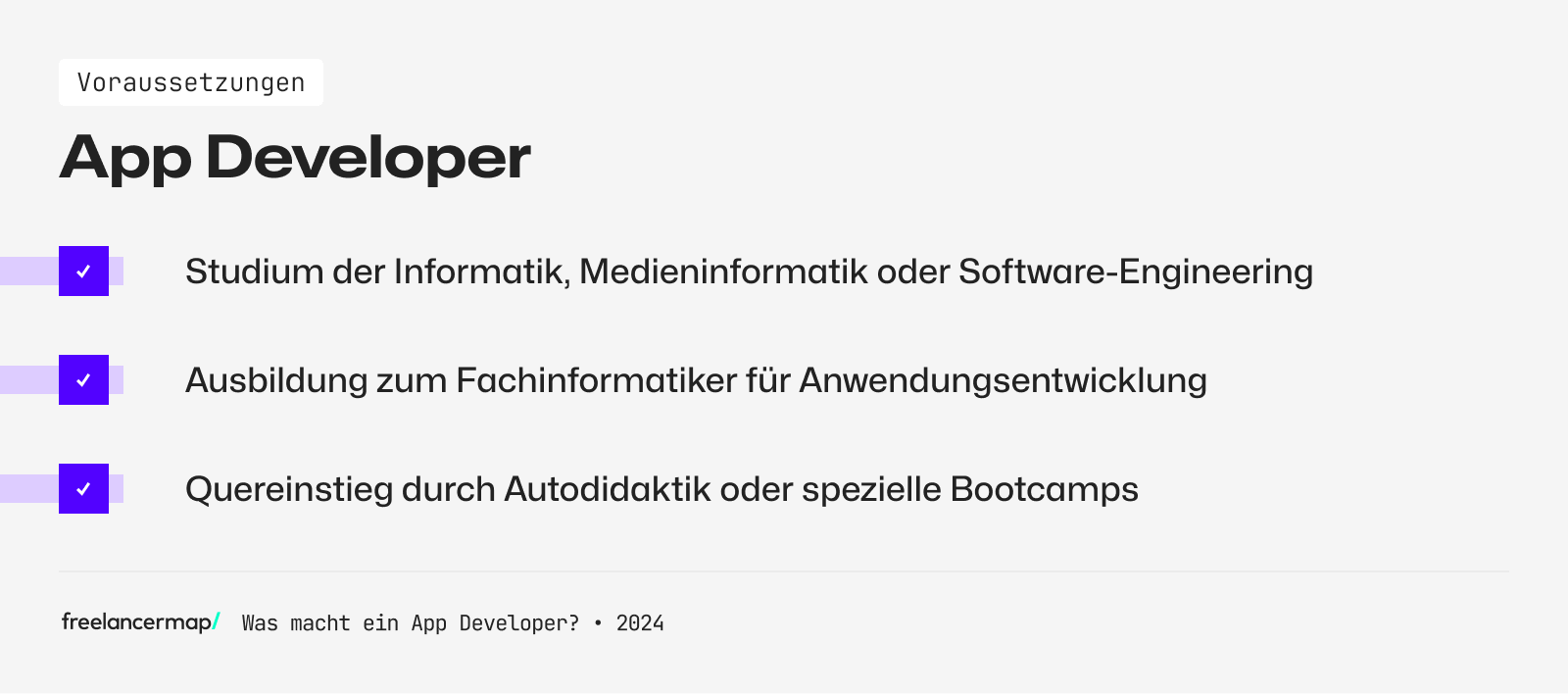 Voraussetzungen App-Entwickler