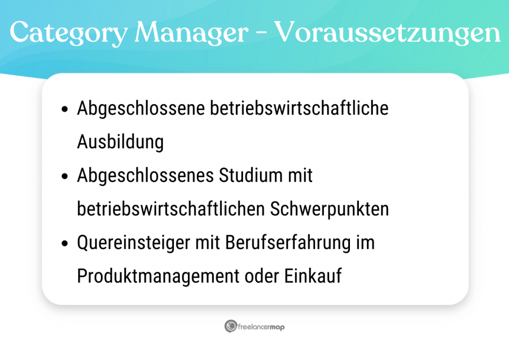 Voraussetzungen, die für den Category Manager gelten 