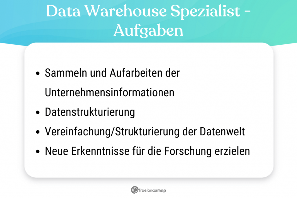 Aufgabenbereiche des Data Warehouse Spezialisten