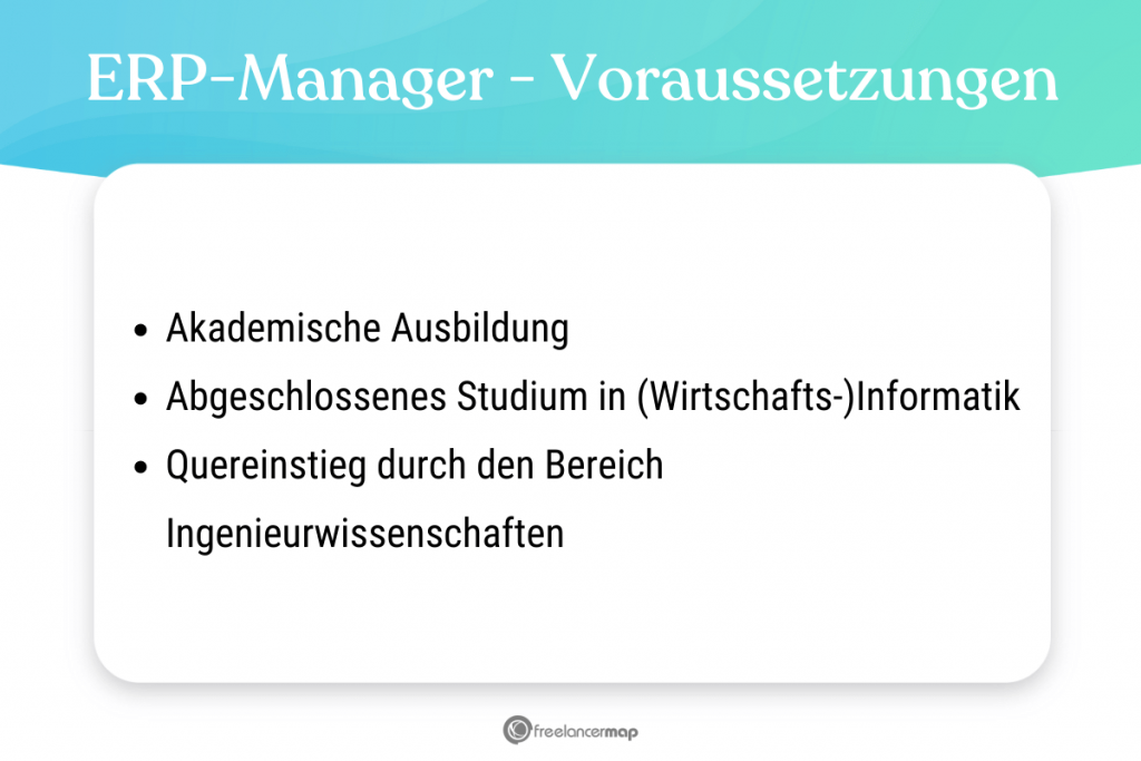 Voraussetzungen, die für den ERP-Manager gelten 