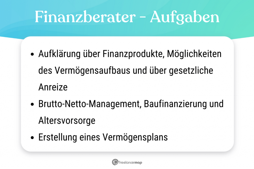 Aufgabenbereiche des Finanzberaters