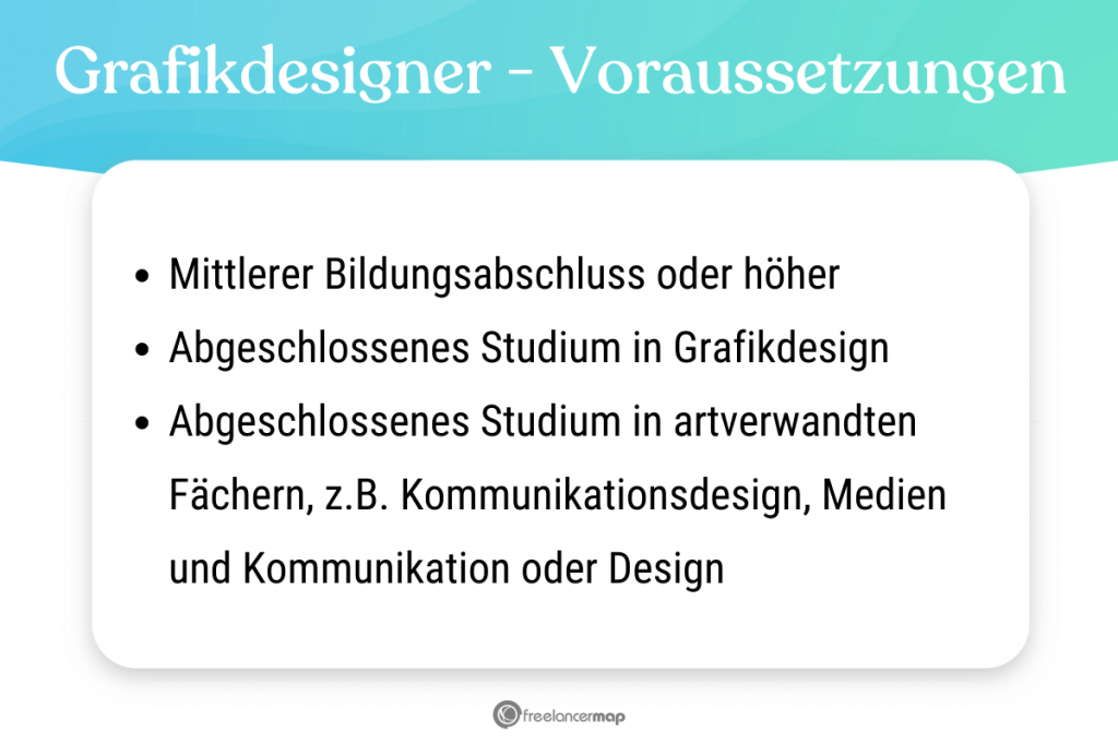 Voraussetzungen, die für den Grafikdesigner gelten 