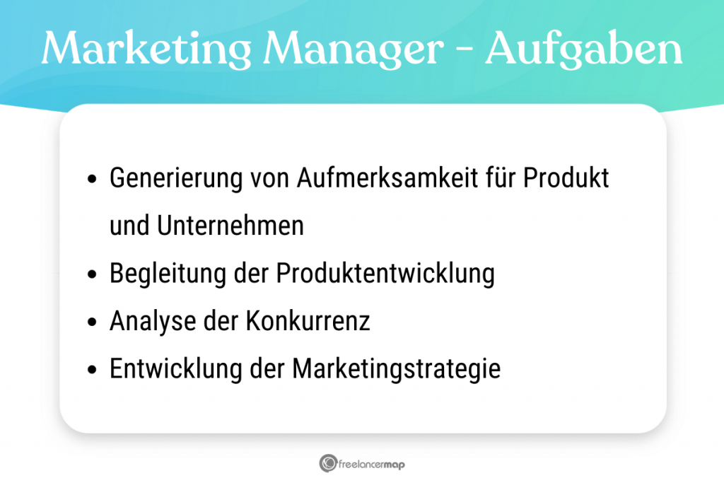 Aufgabenbereiche des Marketing Managers