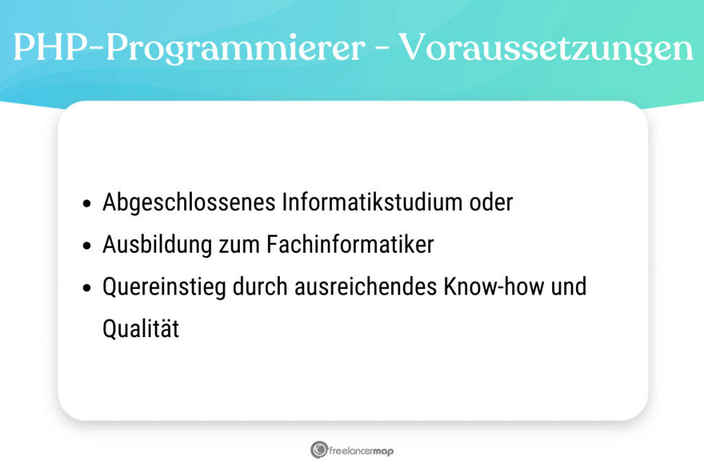 Voraussetzungen, die für den PHP-Programmierer gelten 