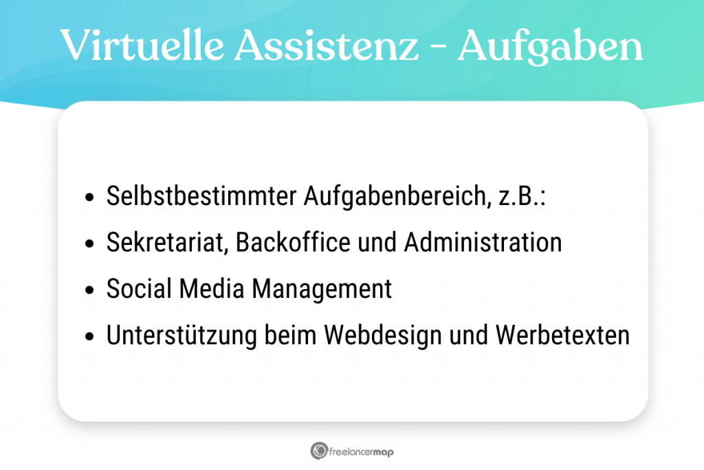 Aufgabenbereiche der Virtuellen Assistenz