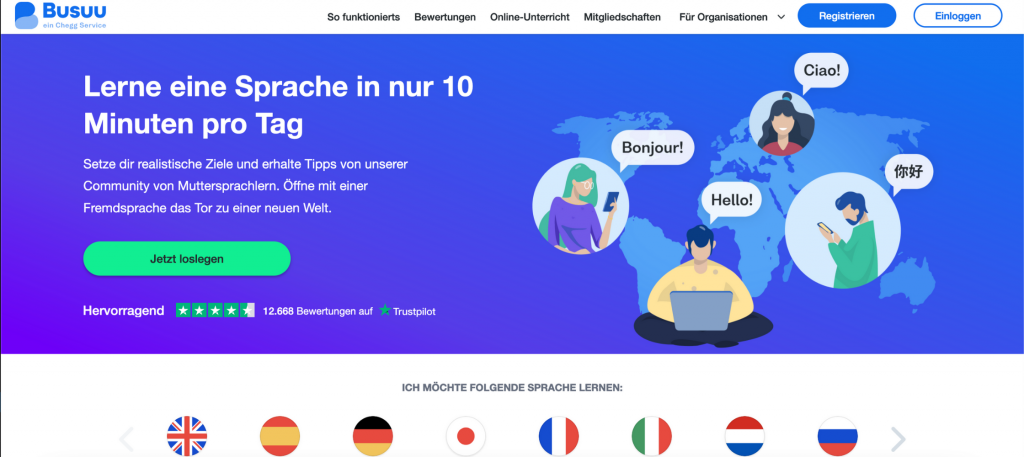 Busuu E-Learning-Plattform