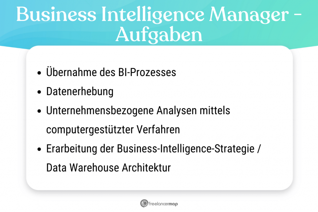 Aufgabenbereiche des Business Intelligence Managers