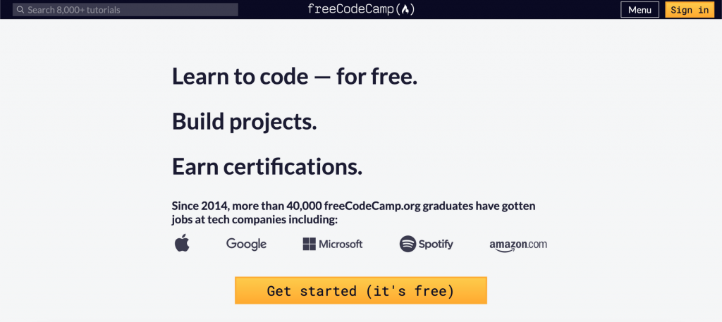 Free Code Camp E-Learning-Plattform