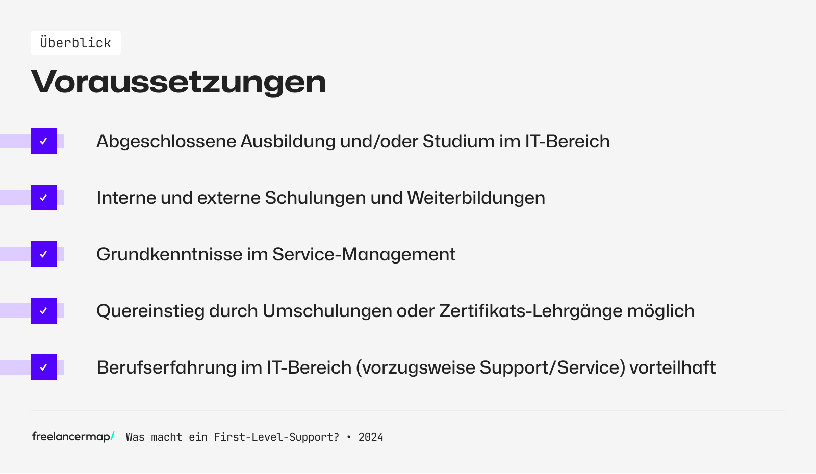 first level support voraussetzungen
