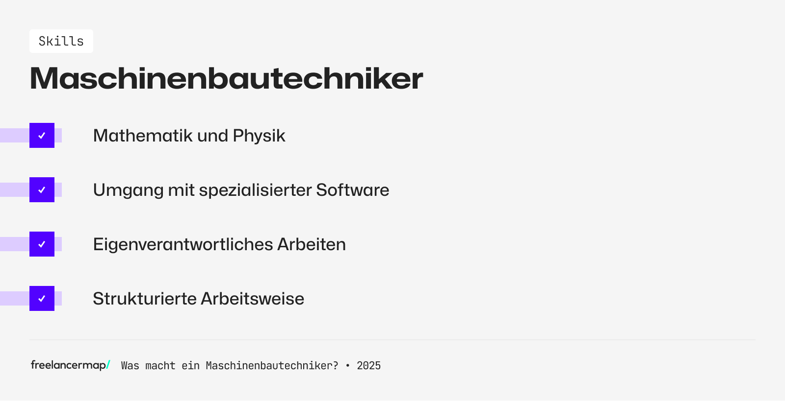 Maschinenbautechniker Skills