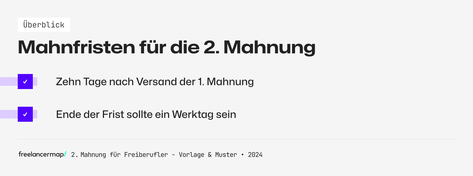 2. Mahnung Mahnfristen ca. 10 Tage nach dem Versand der 1. Mahnung