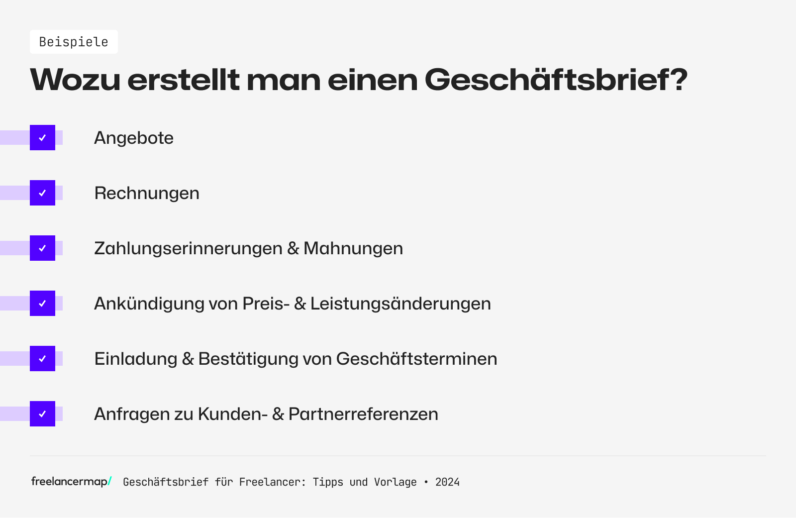Geschäftsbrief wird beispielsweise bei Rechnung oder Angebot erstellt