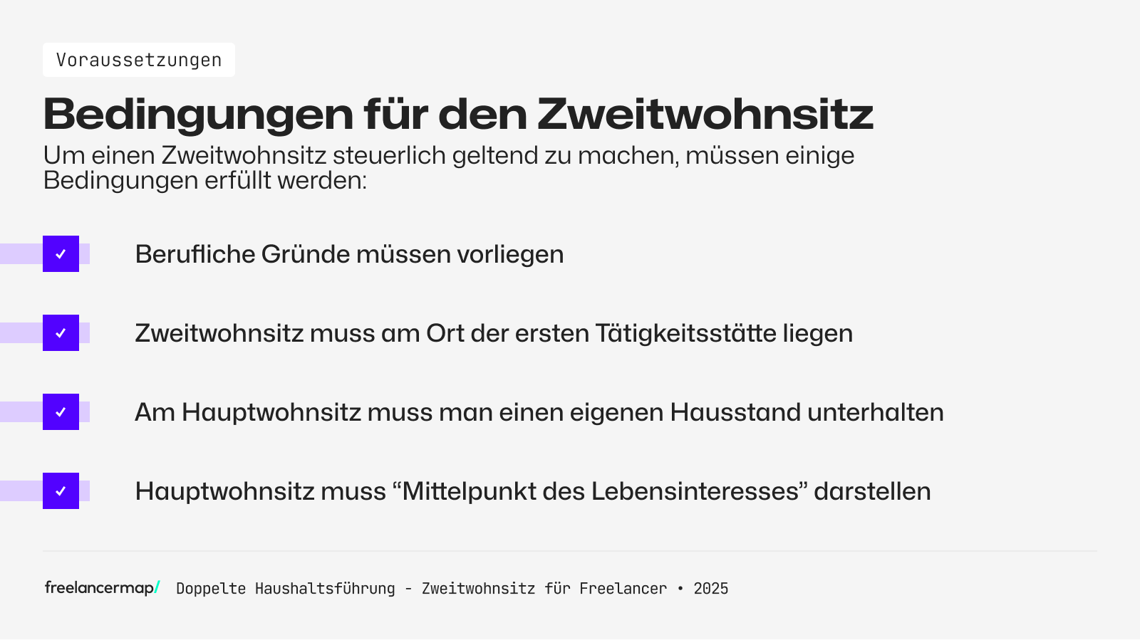 Vorteile Zweitwohnsitz und Doppelte Haushaltsfuehrung