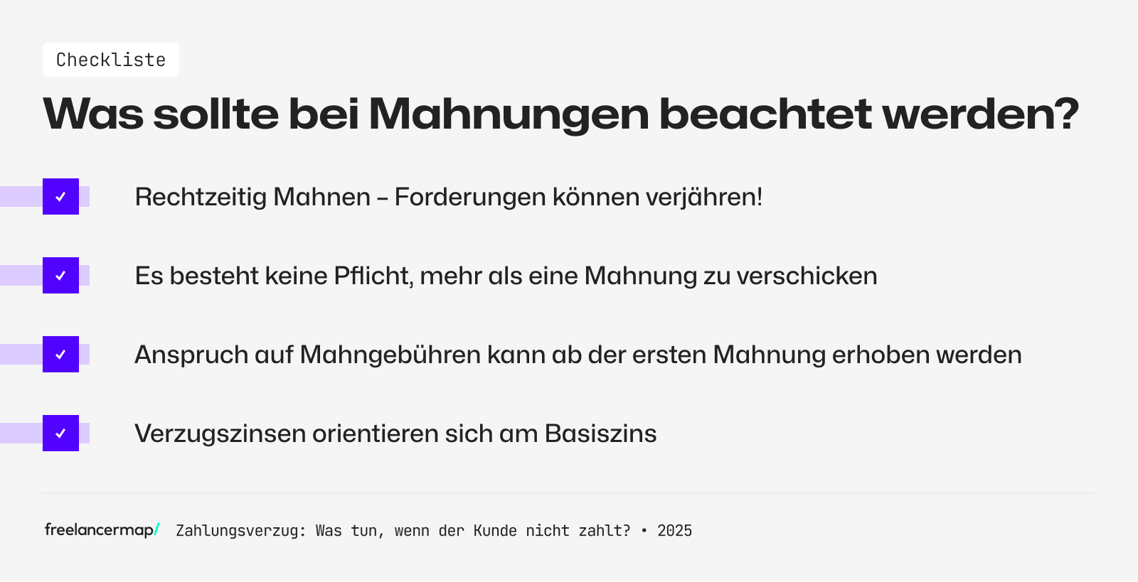 Was muss man bei einer Mahnung beachten