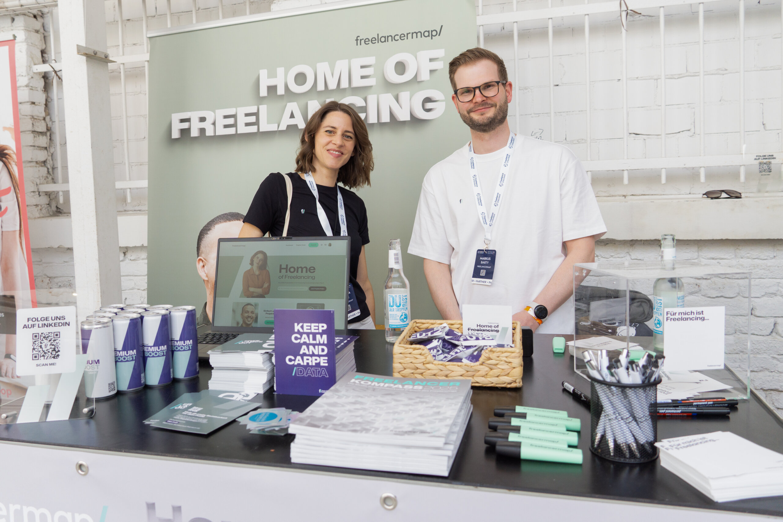 freelancermap war mit einem Stand vertreten
