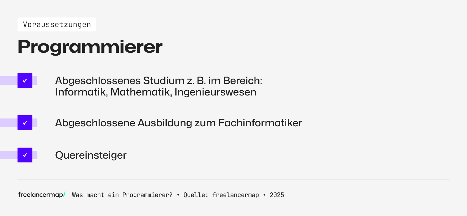 Ein Programmierer hat meist ein abgeschlossenes Informatikstudium