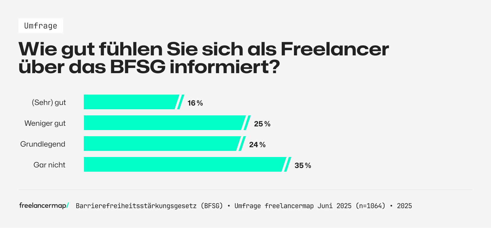 Freelancer fühlen sich noch nicht gut über das BFSG informiert
